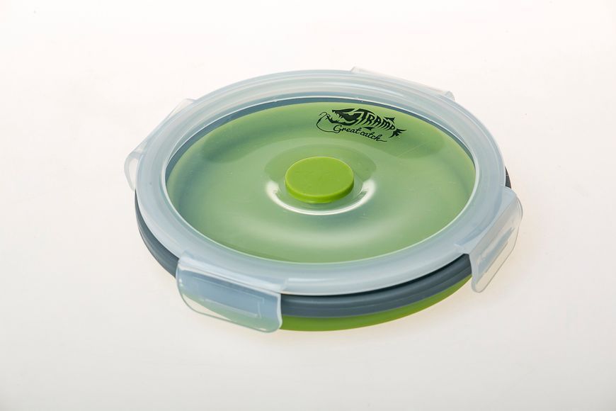 Контейнер складной с крышкой-защелкой Tramp 550ml олива TRC-088 фото